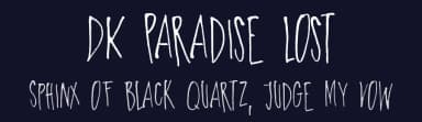 DK Paradise Lost by Hanoded — Script Handwritten Font — thumbnail 2