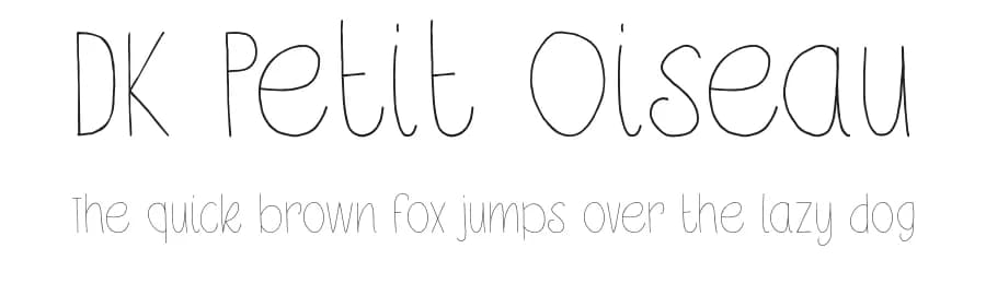 DK Petit Oiseau by Hanoded — Script Handwritten Font