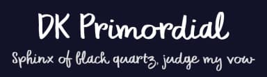 DK Primordial by Hanoded — Script Handwritten Font — thumbnail 2