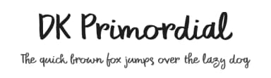 DK Primordial by Hanoded — Script Handwritten Font — thumbnail 1