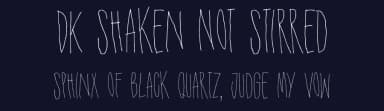 DK Shaken Not Stirred by Hanoded — Script Handwritten Font — thumbnail 2