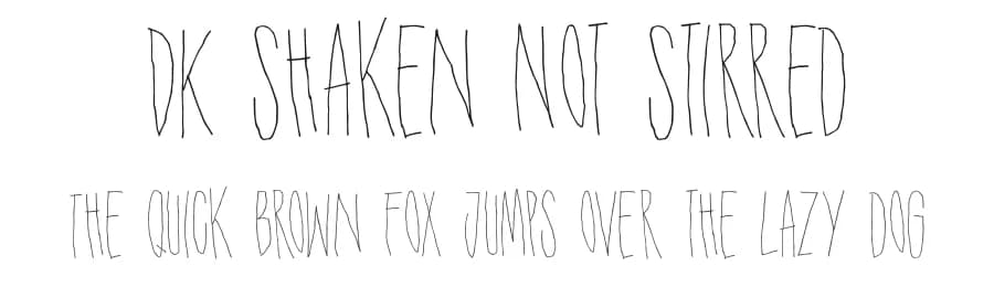 DK Shaken Not Stirred by Hanoded — Script Handwritten Font