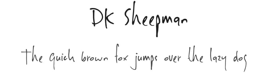 DK Sheepman by Hanoded — Script Handwritten Font