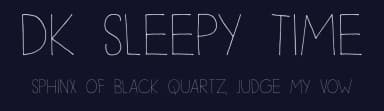 DK Sleepy Time by Hanoded — Script Handwritten Font — thumbnail 2