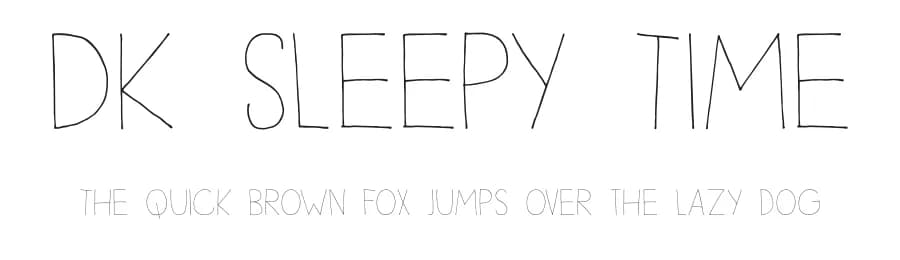 DK Sleepy Time by Hanoded — Script Handwritten Font