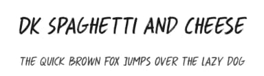DK Spaghetti And Cheese by Hanoded — Script Handwritten Font — thumbnail 1