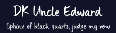 DK Uncle Edward by Hanoded — Script Handwritten Font — thumbnail 2