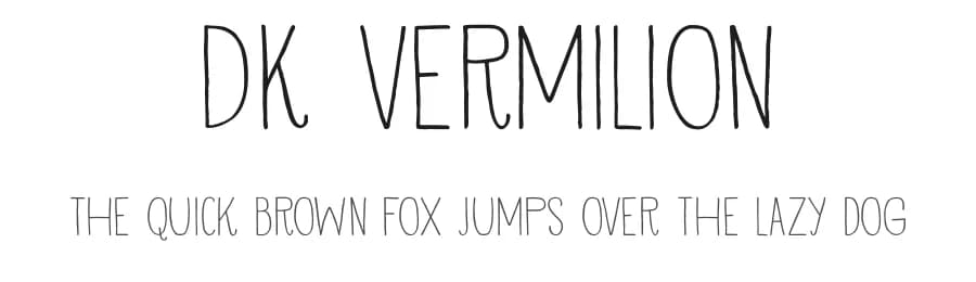 DK Vermilion by Hanoded — Script Handwritten Font