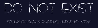 Do Not Exist by Billy Argel Fonts ® — Script Handwritten Font — thumbnail 2