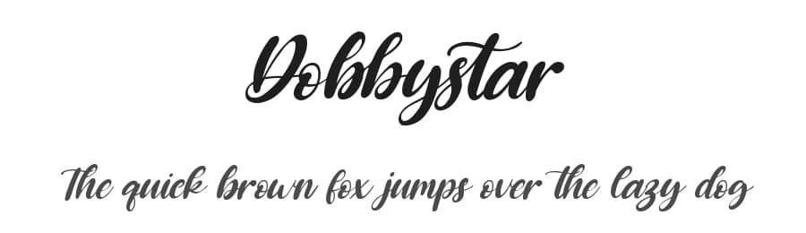 Dobbystar by Kong Font — Script Handwritten Font