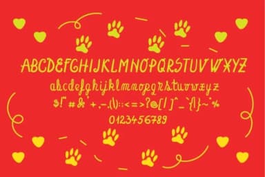 Dog Glitter Font by Lickable Pixels — Script Handwritten Font — thumbnail 3