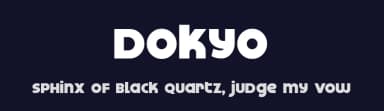 Dokyo by Fontalicious — Sans Serif Font — thumbnail 2