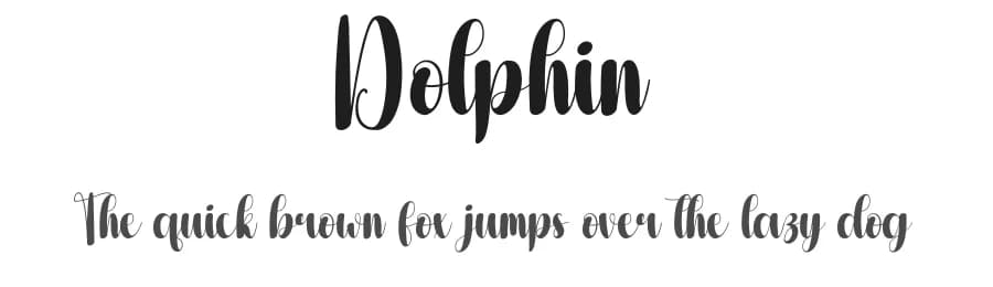 Dolphin by Andi Moz — Script Handwritten Font