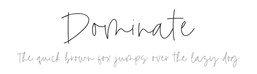 Dominate by Timur Type — Script Handwritten Font