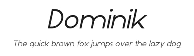 Dominik by Zdeněk Gromnica a.k.a. FutureMillennium — Sans Serif Font