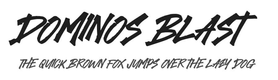 Dominos Blast by Khurasan — Script Handwritten Font