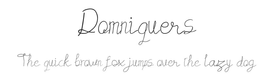 Domniquers by Muhammad Wahyudin — Script Handwritten Font