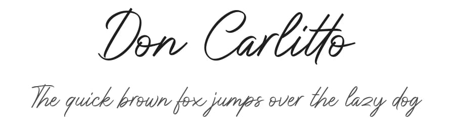 Don Carlitto by Daksina Type — Script Handwritten Font