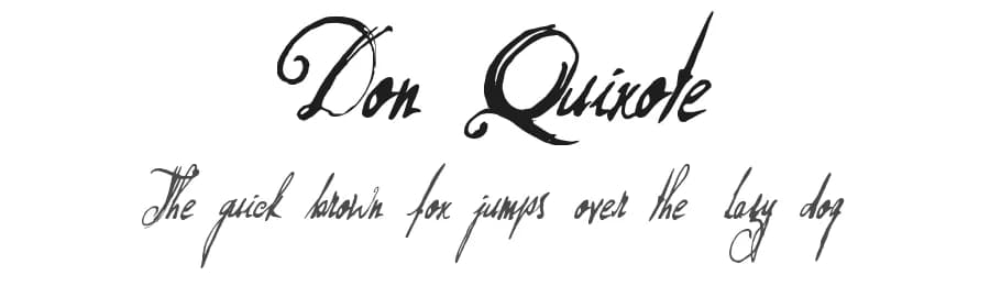 Don Quixote by Hanoded — Script Handwritten Font