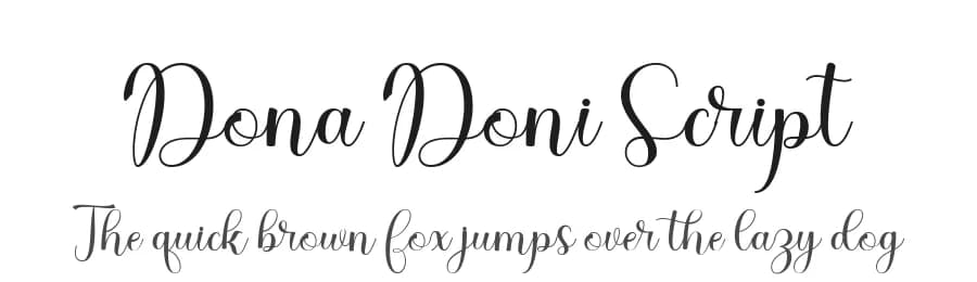 Dona Doni Script by Nurul Kamal — Script Handwritten Font