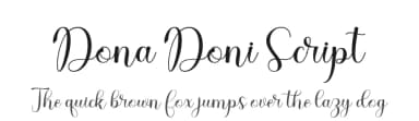 Dona Doni Script by Nurul Kamal — Script Handwritten Font — thumbnail 1