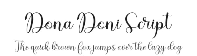 Dona Doni Script by Nurul Kamal — Script Handwritten Font