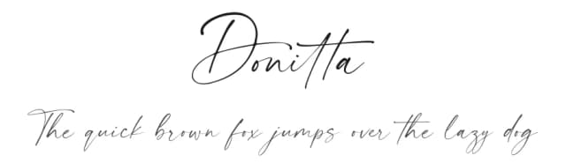 Donitta by Ef Studio — Script Handwritten Font