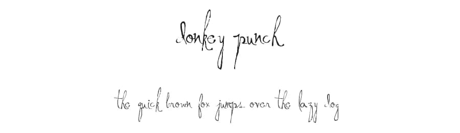 Donkey Punch by Xerographer Fonts — Script Handwritten Font