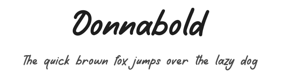 Donnabold by Qwrtype Foundry — Script Handwritten Font — preview 1