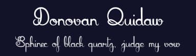 Donovan Quidaw by dcoxy - Greg Medina — Script Handwritten Font — thumbnail 2