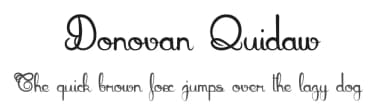 Donovan Quidaw by dcoxy - Greg Medina — Script Handwritten Font — thumbnail 1