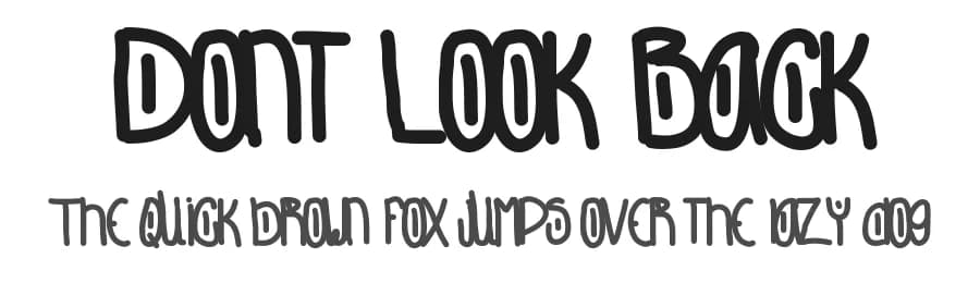 Dont Look Back by Des Gomez — Script Handwritten Font