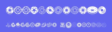 Donuts Icons by Woodcutter — Dingbats Font — thumbnail 3