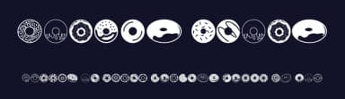 Donuts Icons by Woodcutter — Dingbats Font — thumbnail 2