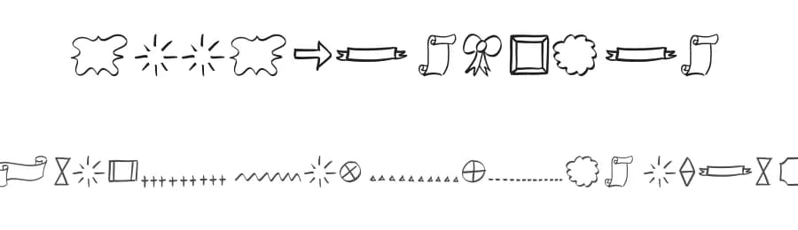 Doodle Shapes by JSH creates — Dingbats Font