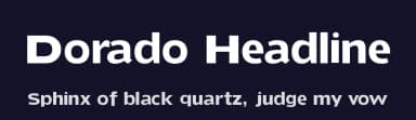 Dorado Headline by Manfred Klein — Sans Serif Font — thumbnail 2