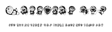 Doraemon Mix by Woodcutter — Dingbats Font — thumbnail 1