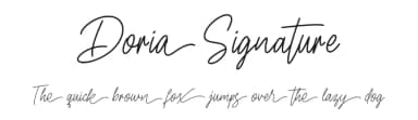 Doria Signature by Kong Font — Script Handwritten Font — thumbnail 1