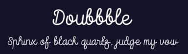 Doubbble by Sixtwenty Studio — Script Handwritten Font — thumbnail 2