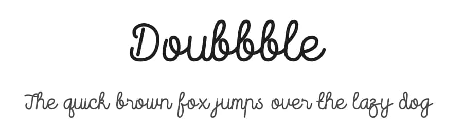 Doubbble by Sixtwenty Studio — Script Handwritten Font