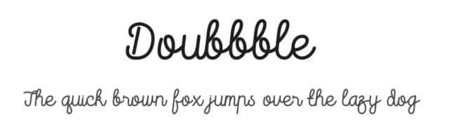 Doubbble by Sixtwenty Studio — Script Handwritten Font