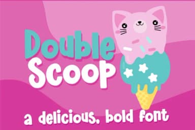 Double Scoop Font by Illustration Ink — Script Handwritten Font — thumbnail 1