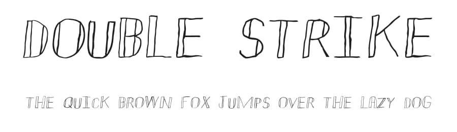 Double Strike by JLH Fonts — Script Handwritten Font