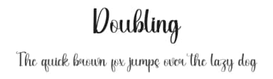 Doubling by PiPi Creative STUDIO — Script Handwritten Font — thumbnail 1