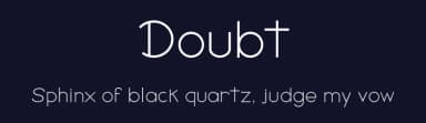 Doubt by Amar Shraim — Sans Serif Font — thumbnail 2