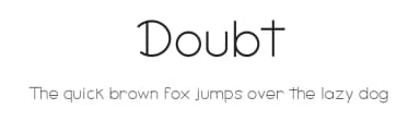 Doubt by Amar Shraim — Sans Serif Font — thumbnail 1