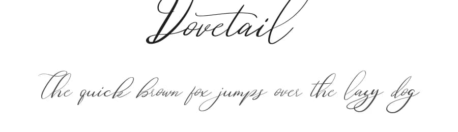 Dovetail by Calligraphy Fonts — Script Handwritten Font