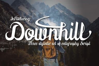 Downhill Font by 38.lineart — Script Handwritten Font — thumbnail 1