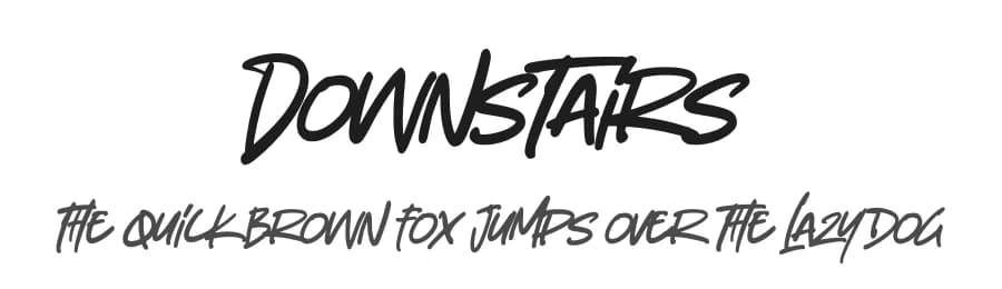 Downstairs by Gassstype — Script Handwritten Font