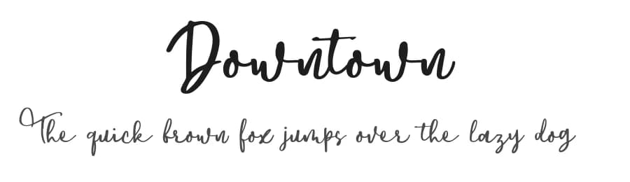 Downtown by Telllu — Script Handwritten Font
